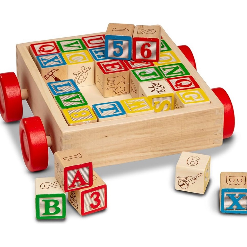 Melissa & Doug 30 ABC-123 Wooden Blocks NEW! - Picture 1 of 7